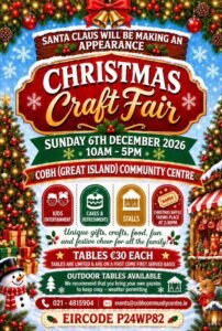Cobh Community Centre Christmas Craft Fair poster